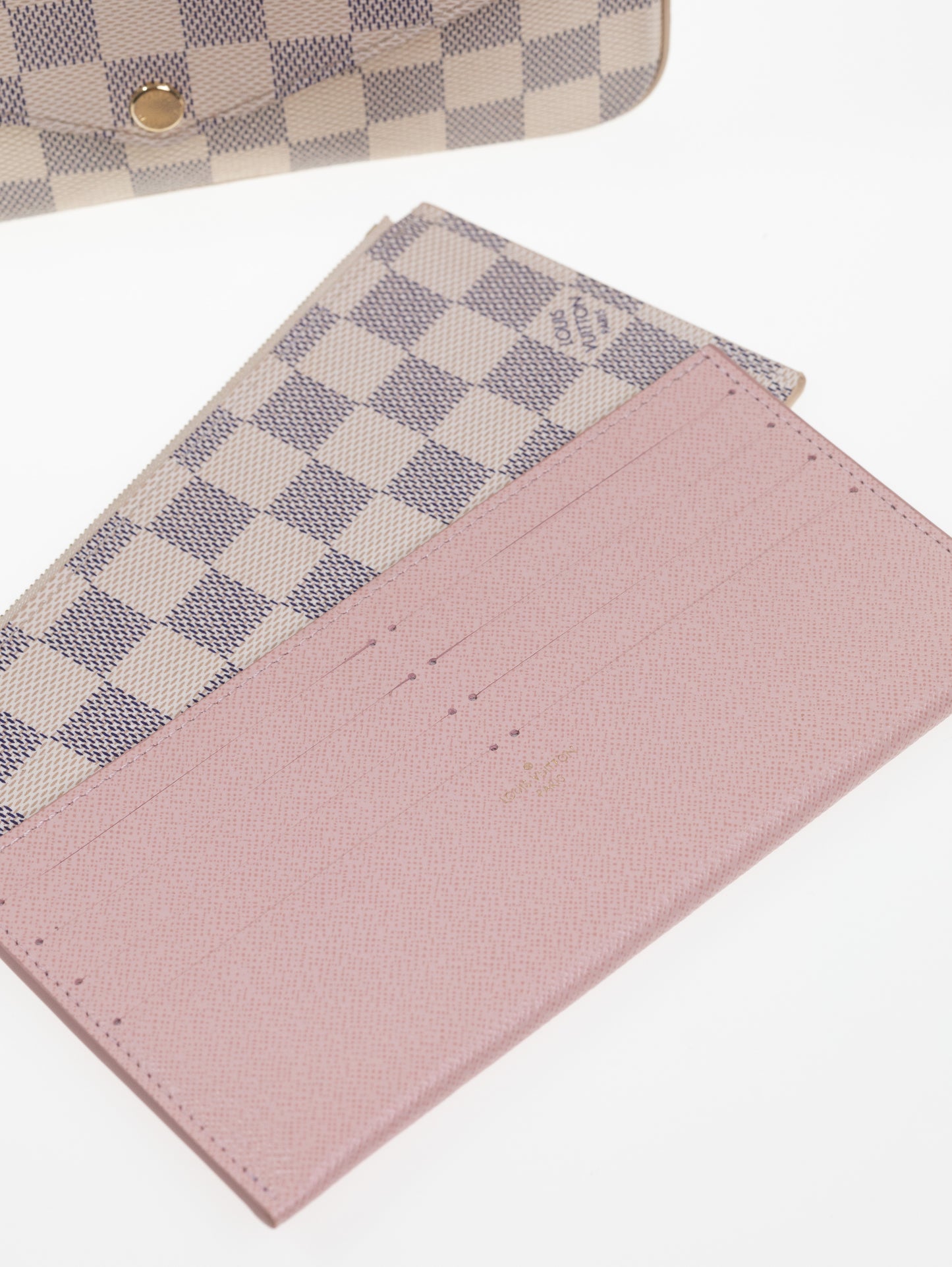 Louis Vuitton Felicie Damier Azur Rose