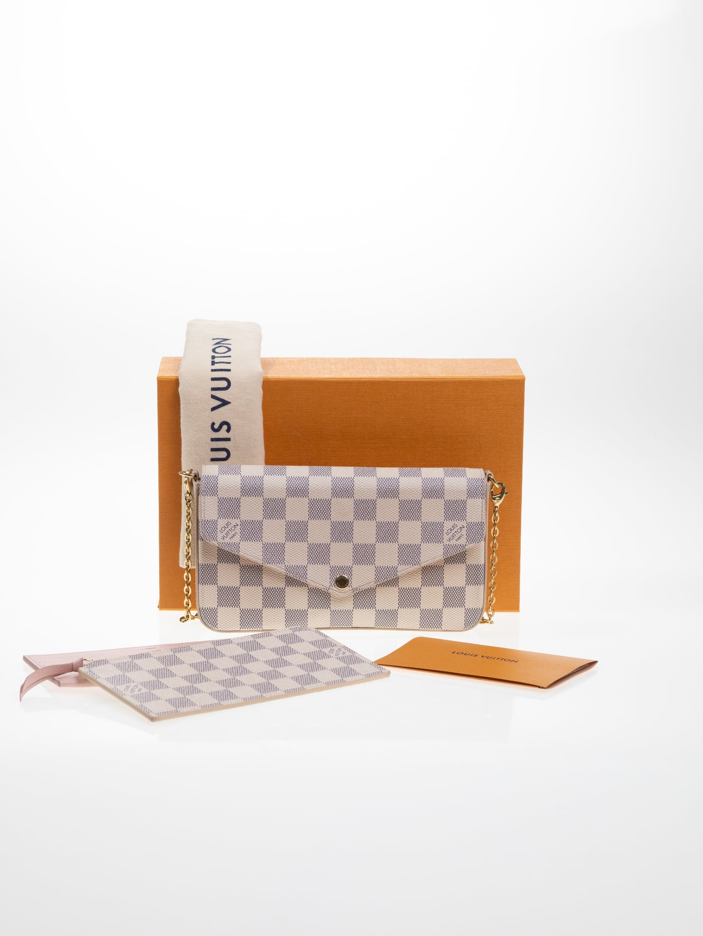 Louis Vuitton Felicie Damier Azur Rose