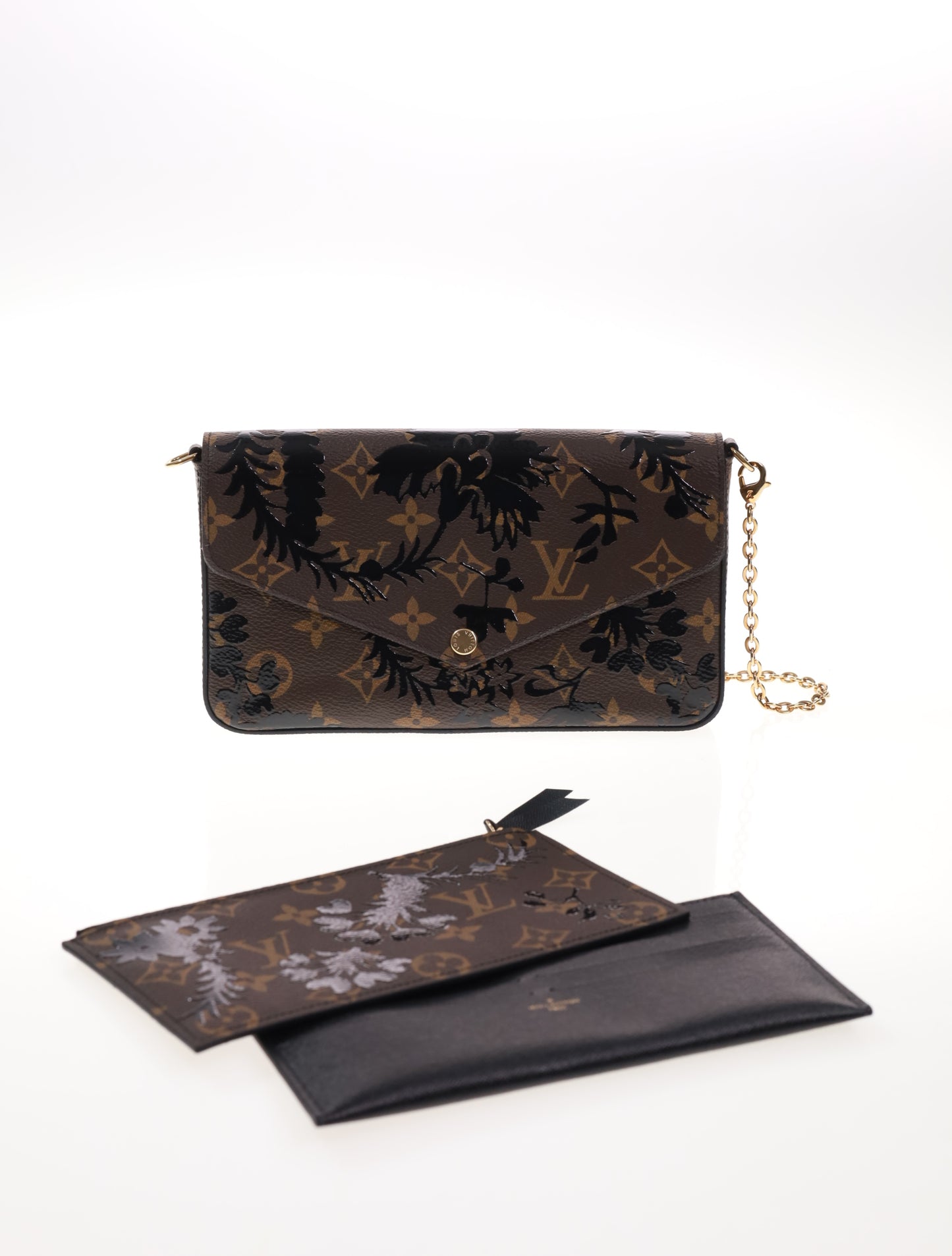 Louis Vuitton Felicie Monogram Blossom Noir inkl. Innenmäppchen