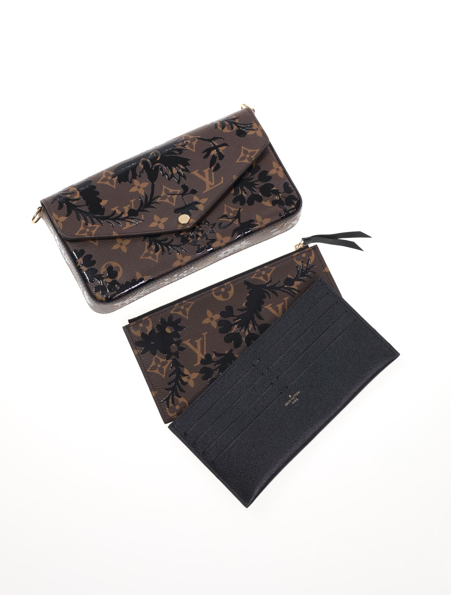 Louis Vuitton Felicie Monogram Blossom Noir inkl. Innenmäppchen