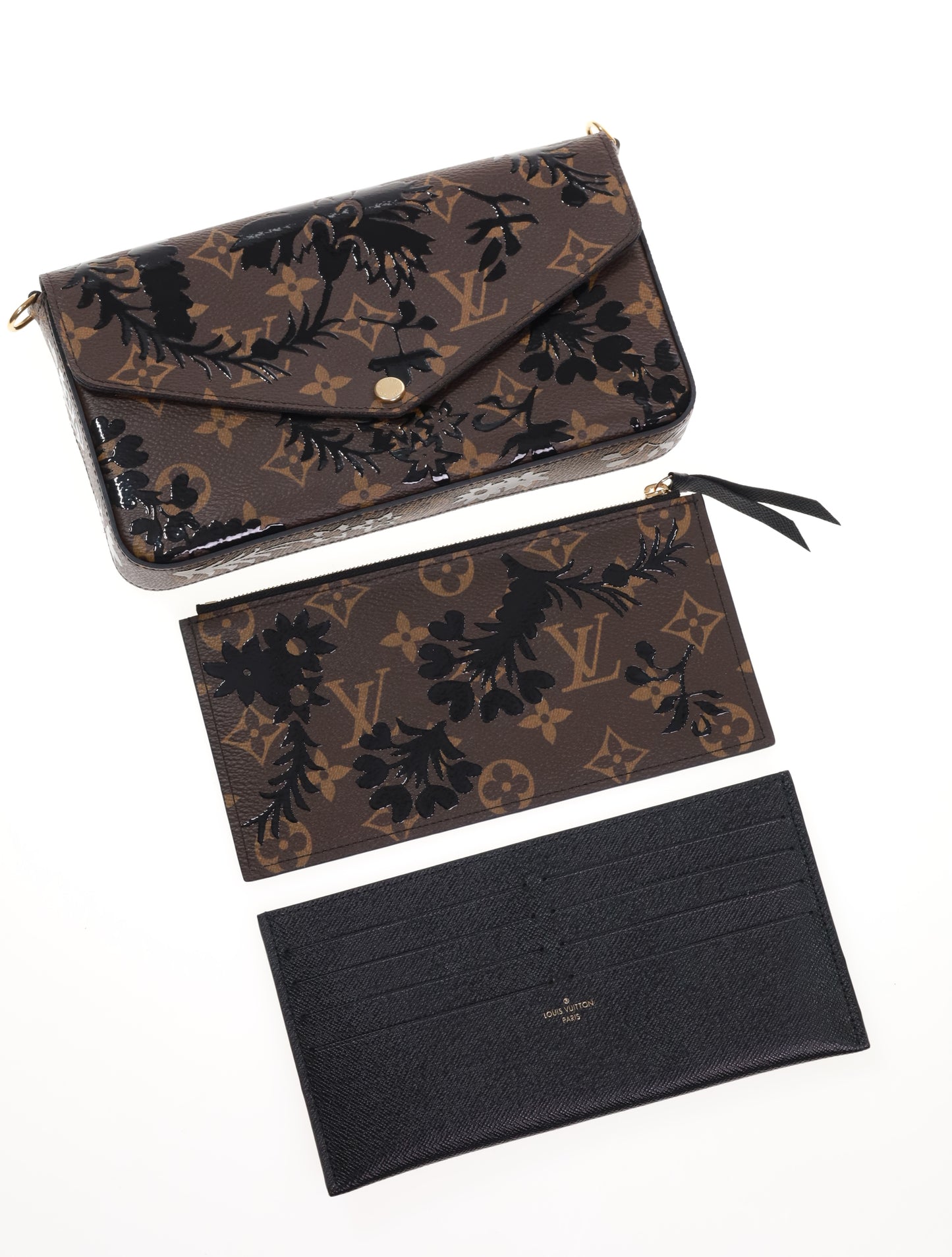 Louis Vuitton Felicie Monogram Blossom Noir inkl. Innenmäppchen