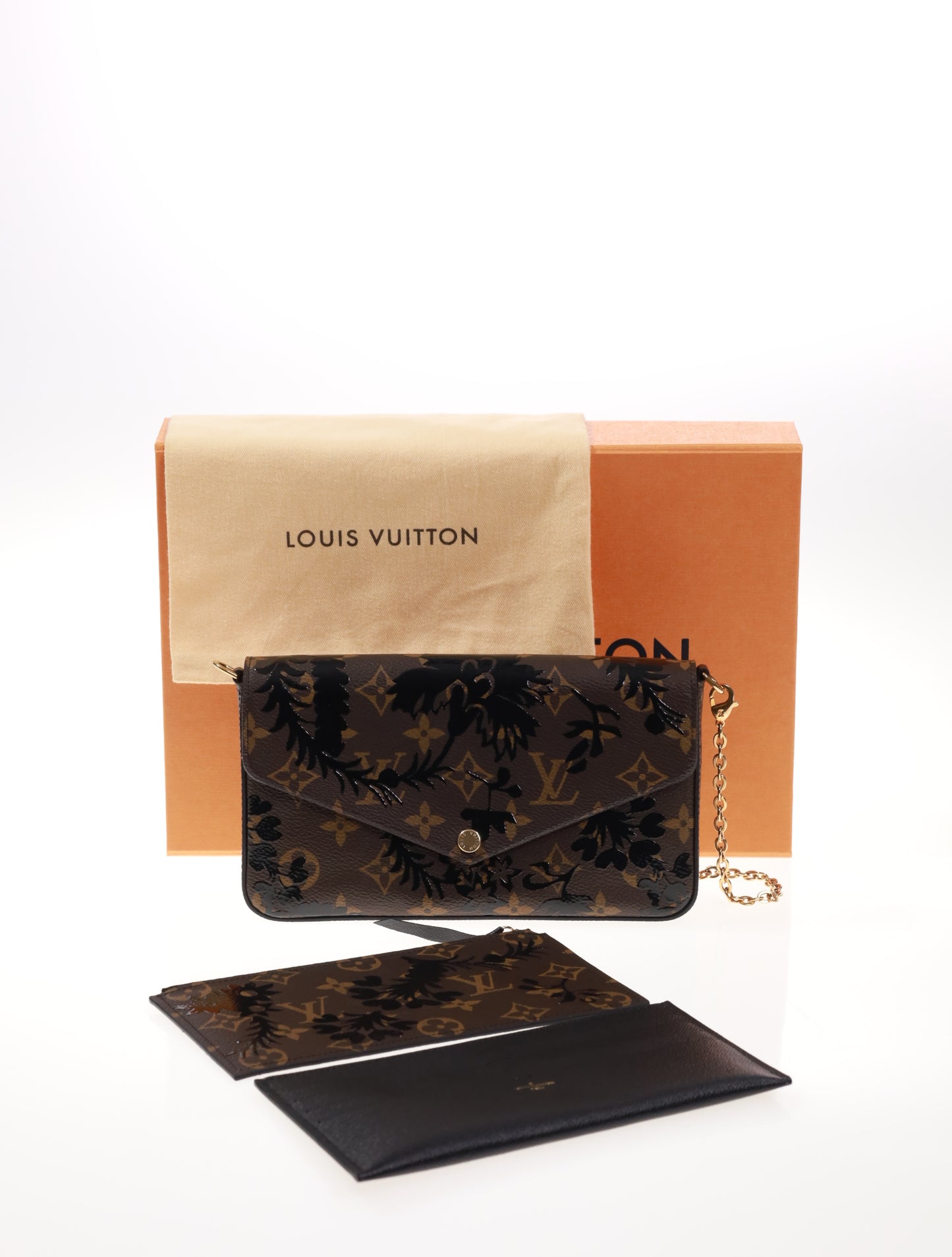 Louis Vuitton Felicie Monogram Blossom Noir inkl. Innenmäppchen