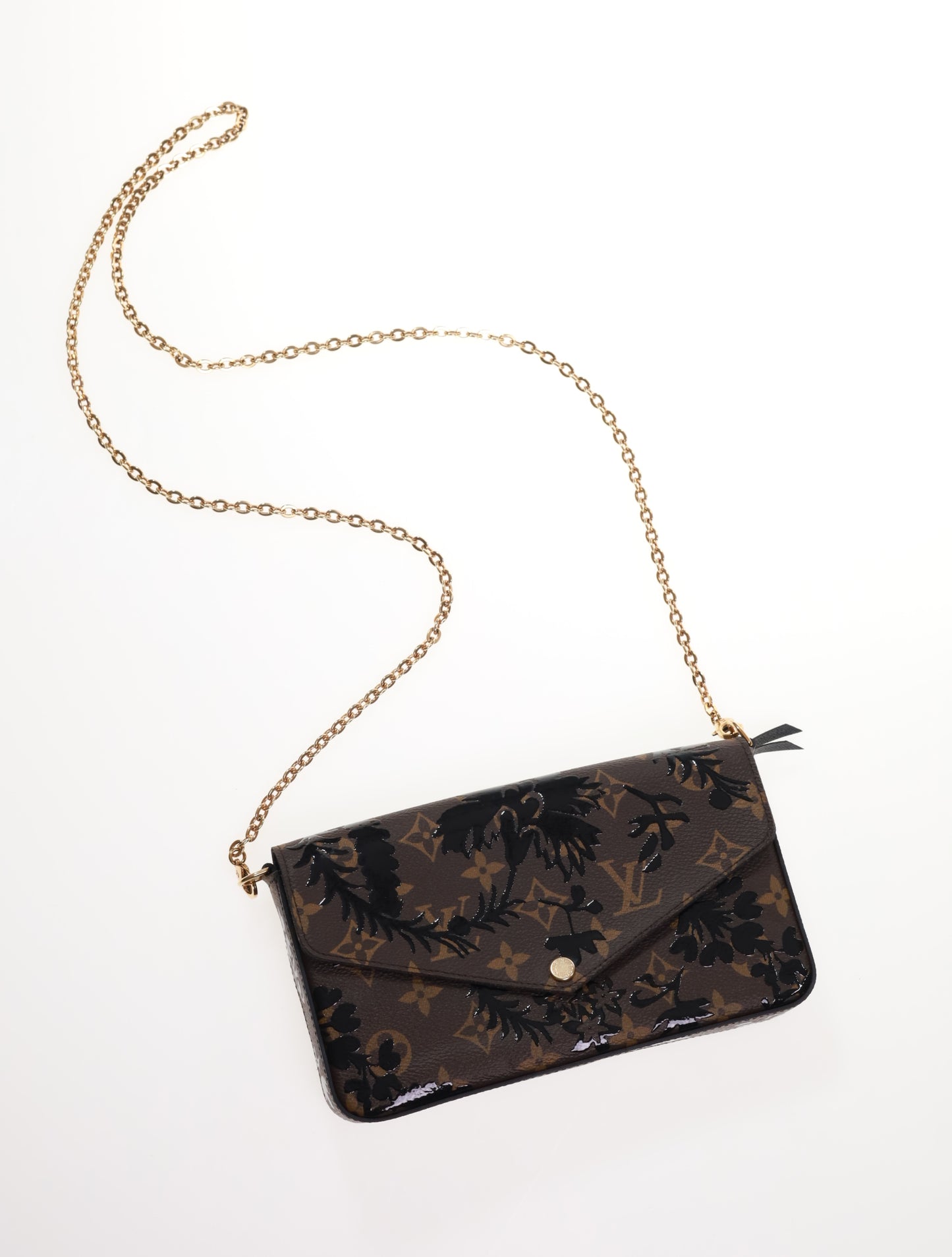 Louis Vuitton Felicie Monogram Blossom Noir inkl. Innenmäppchen