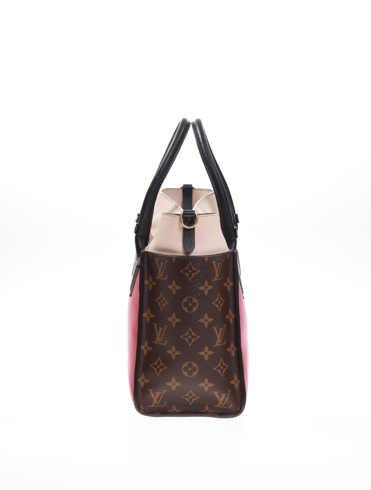 LOUIS VUITTON On My Side MM Leder Rot/Schwarz/Braun