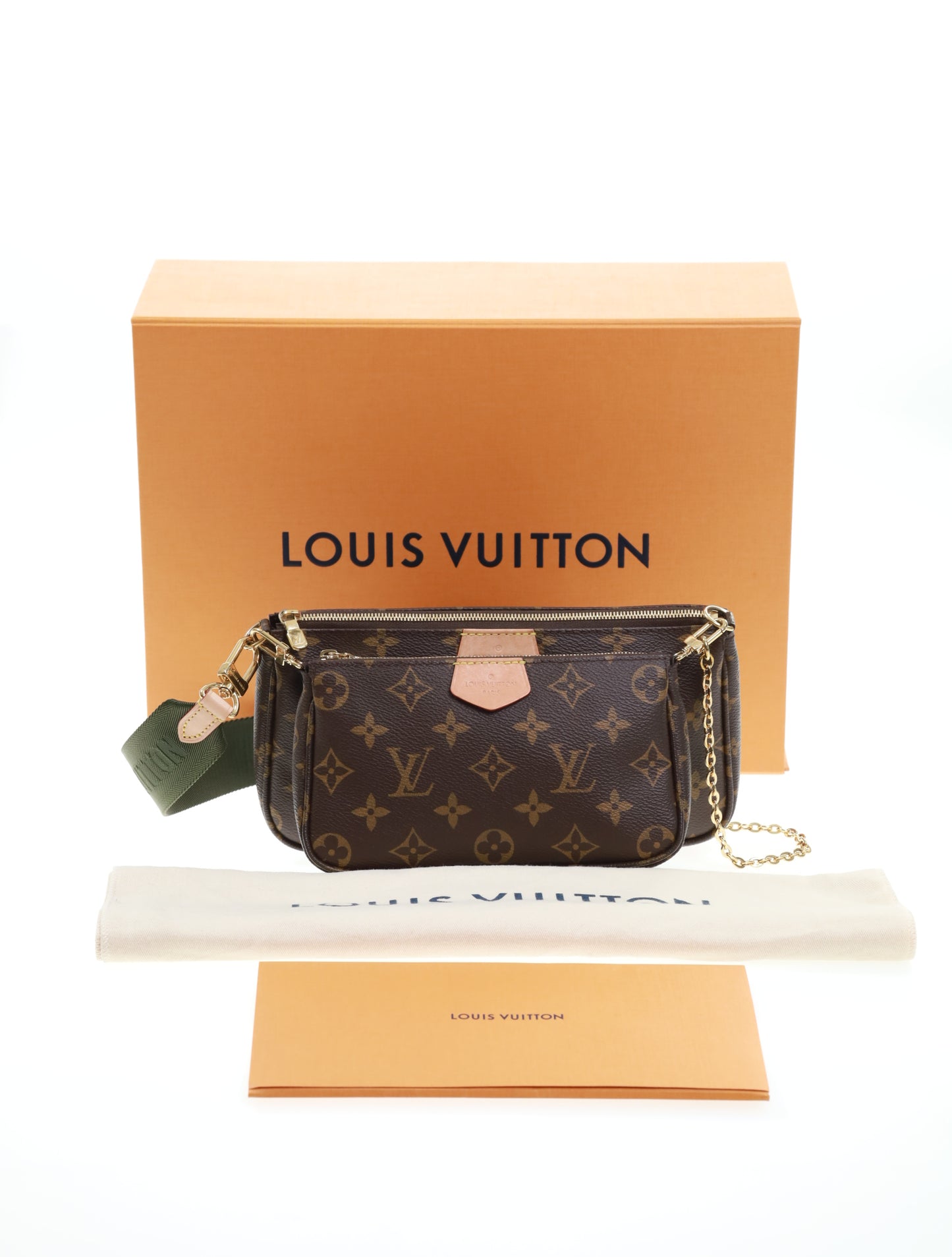 LOUIS VUITTON MULTI POCHETTE ACCESSOIRES M44813 KHAKI FULLSET