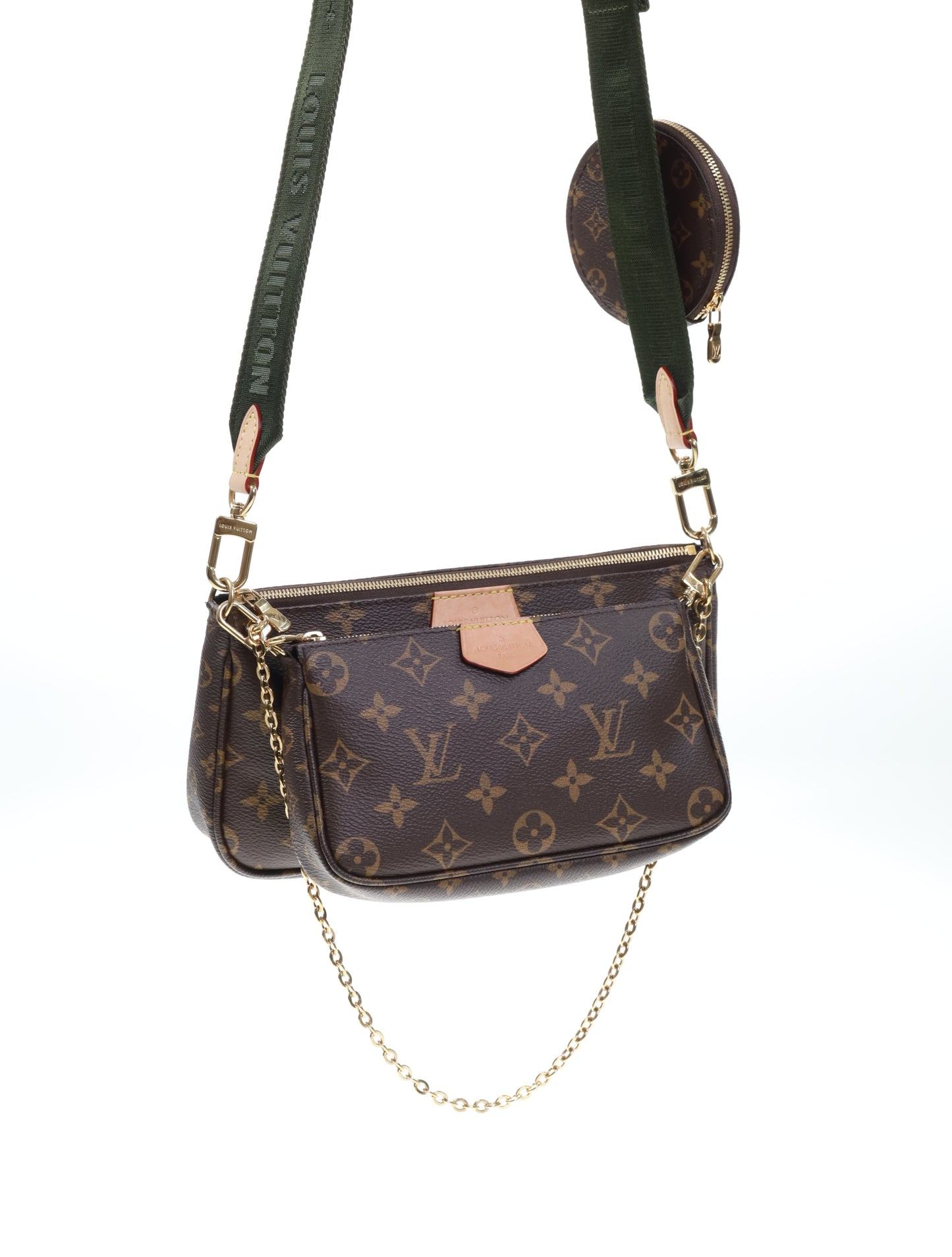 LOUIS VUITTON MULTI POCHETTE ACCESSOIRES M44813 KHAKI FULLSET