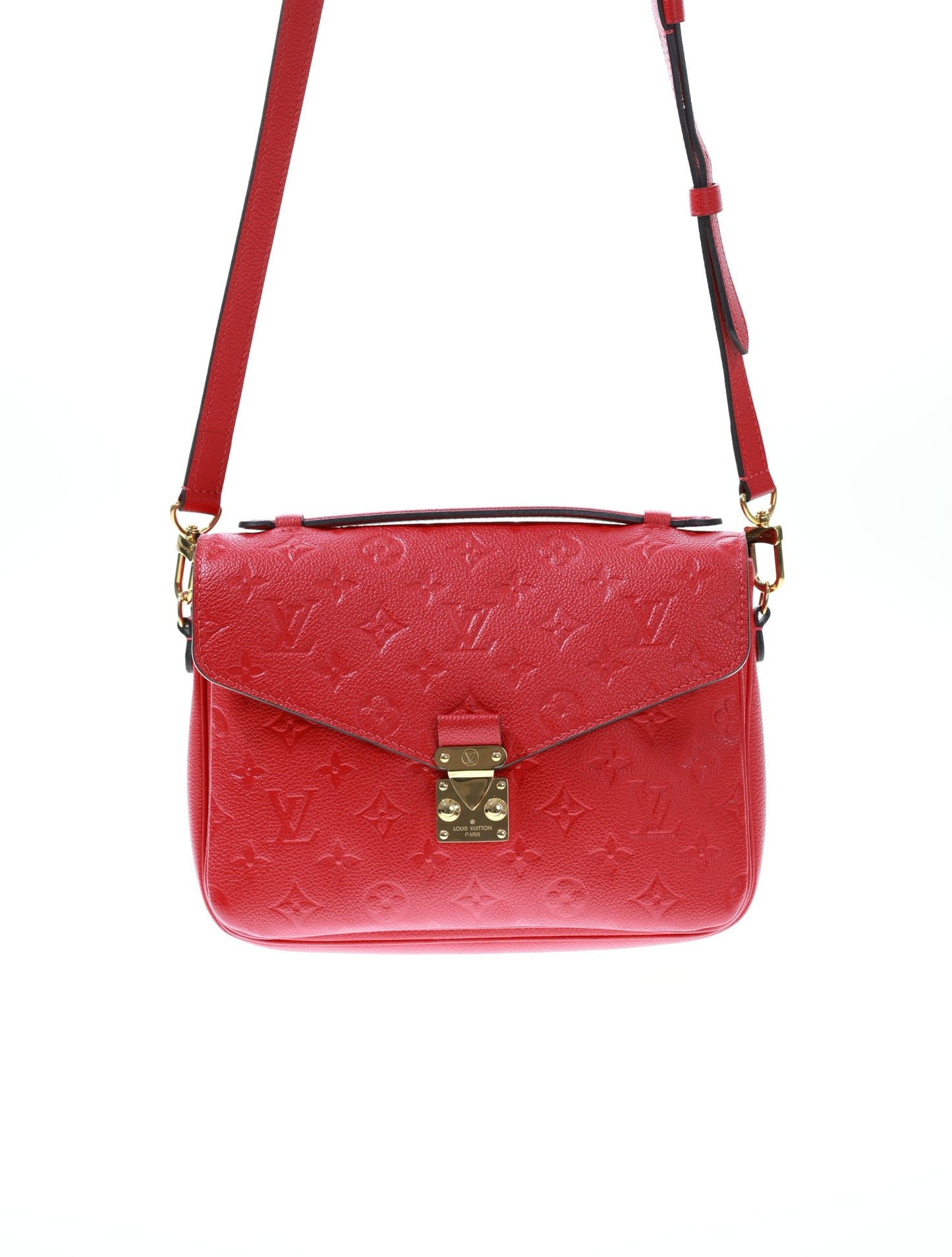 LOUIS VUITTON Pochette Metis Empreinte Red