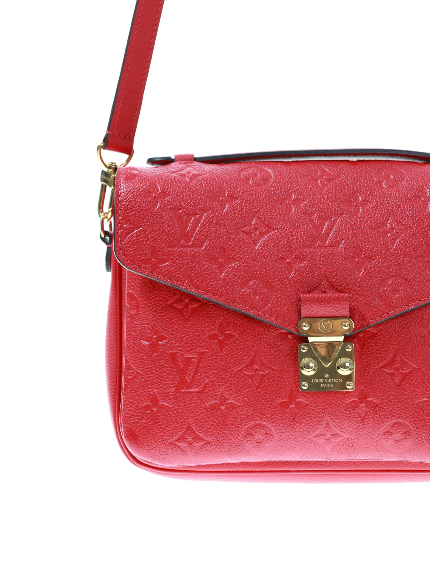 LOUIS VUITTON Pochette Metis Empreinte Red