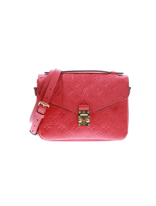 LOUIS VUITTON Pochette Metis Empreinte Red