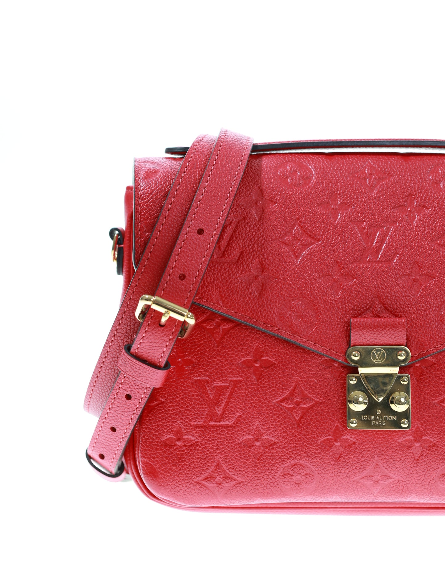 LOUIS VUITTON Pochette Metis Empreinte Red