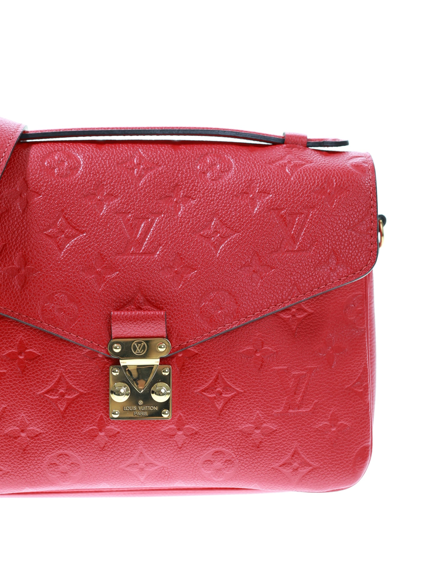 LOUIS VUITTON Pochette Metis Empreinte Red