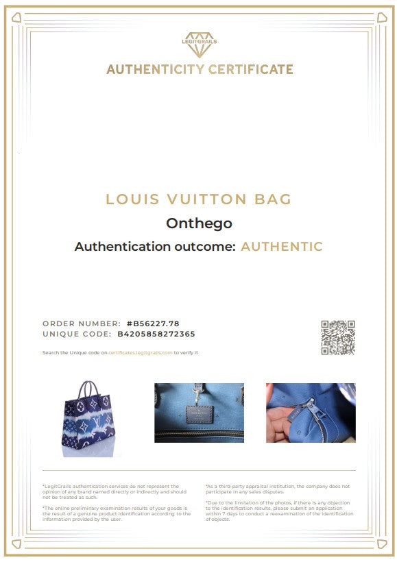 LOUIS VUITTON ONTHEGO GM M45120 FULLSET - ESCALE BLUE