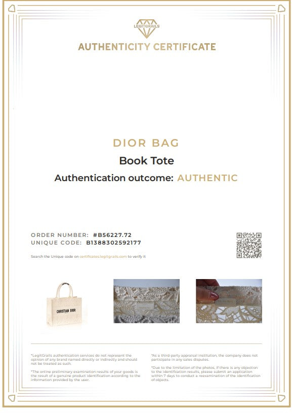 DIOR BOOK TOTE BAG D-LACE STICKEREI - LIMITED EDITION Mittelgroßes Modell