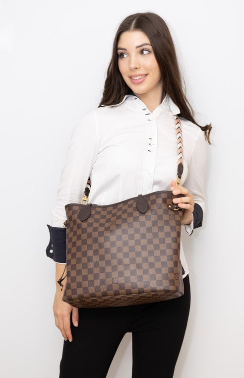 LOUIS VUITTON Neverfull MM Damier mit Schulterriemen N40448 SONDERMODELL